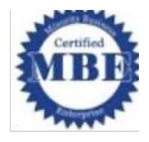 Certified Minority Business Enterprise (MBE) seal